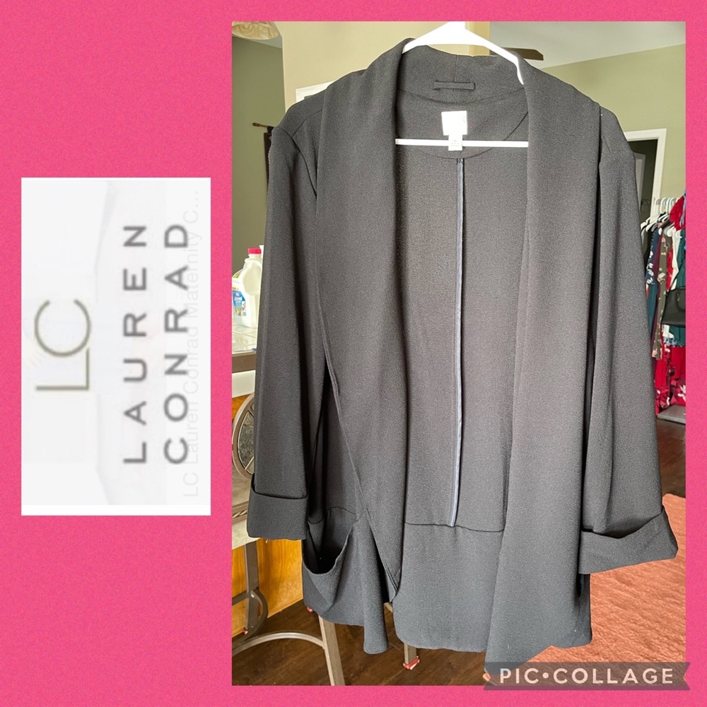 LC Lauren Conrad, Black lightweight Blazer Jacket, plus size 18, NWOT